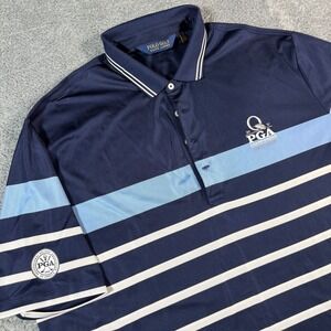 Polo Ralph Lauren Performance Polo PGA Championship Quail Hollow Mens 2XL Strip